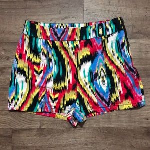 Silence + Noise high waist ikat shorts